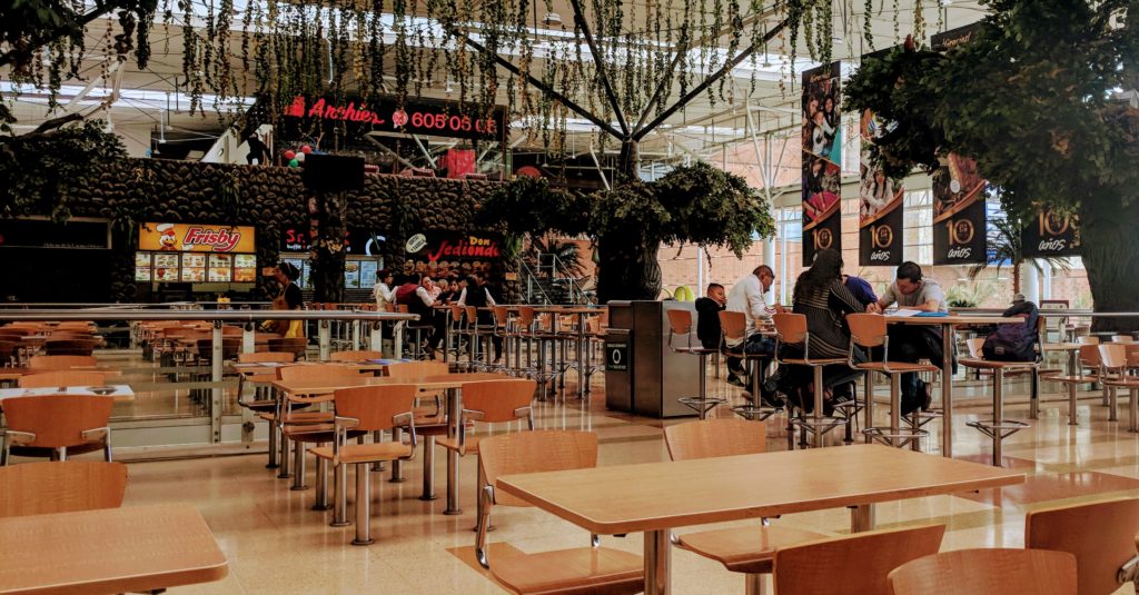 Food court at Hayuelos mall, Modelia, Bogota Food court at Hayuelos mall, Modelia, Bogota