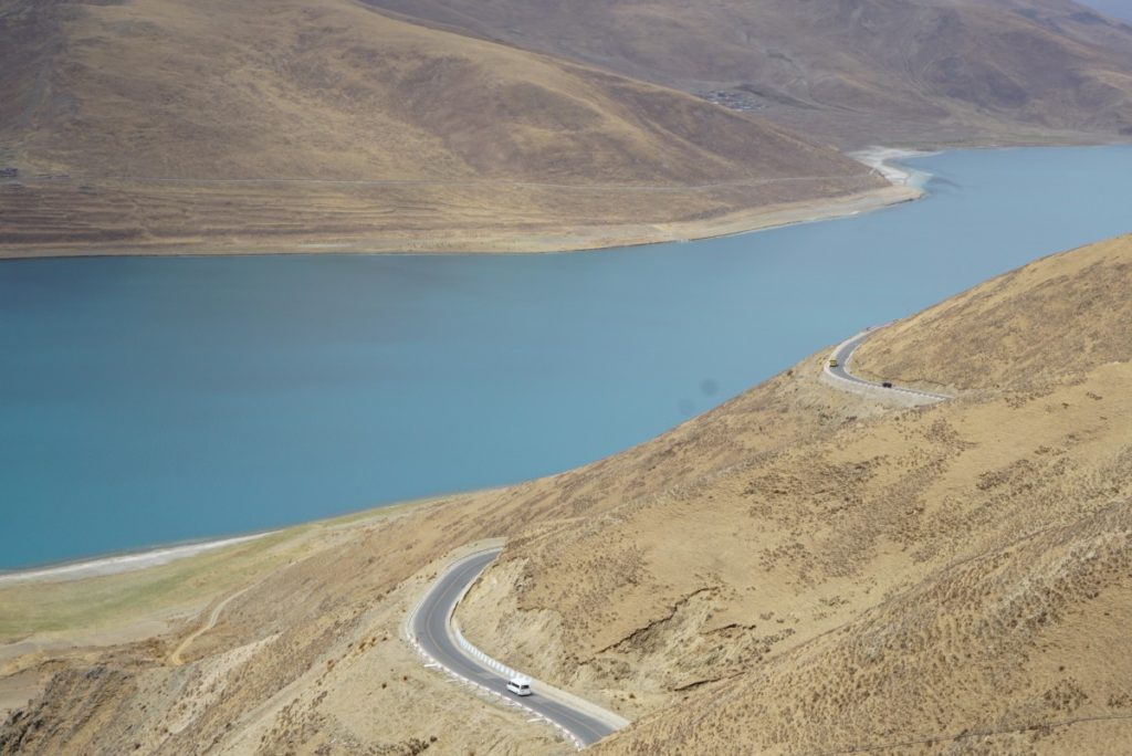 Beautiful lake nestled in between the mountains at around 4500 m.