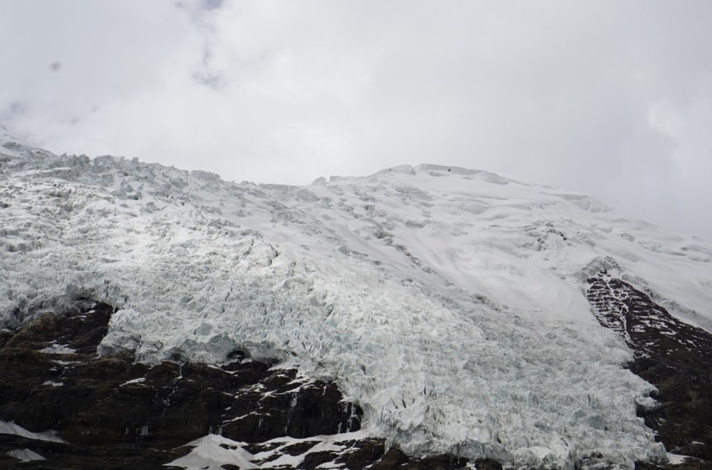 Close to the glacier.