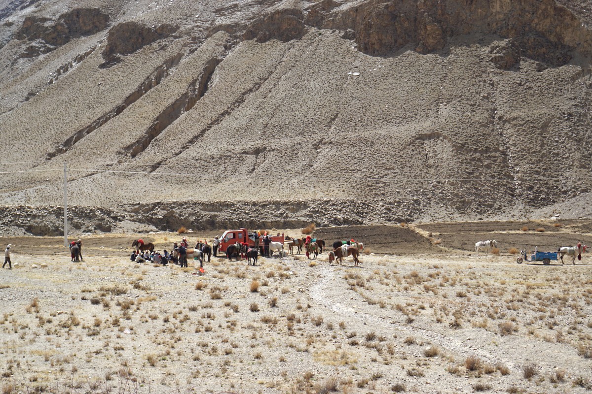 Interesting gathering of colourful indians. Some of them were riding their horses up and down a stretch.