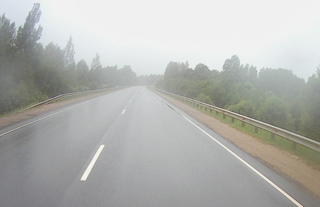 Miserable weather on road towards Tallinn!