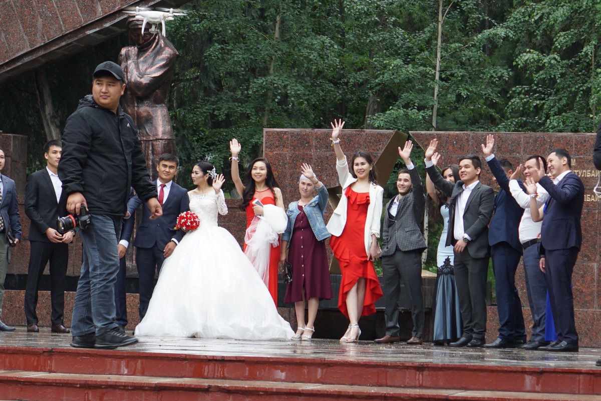 I walked past this wedding. They seemed happy to see me.