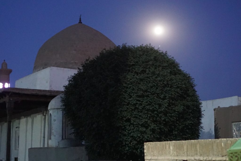 Full moon shining on Khiva.