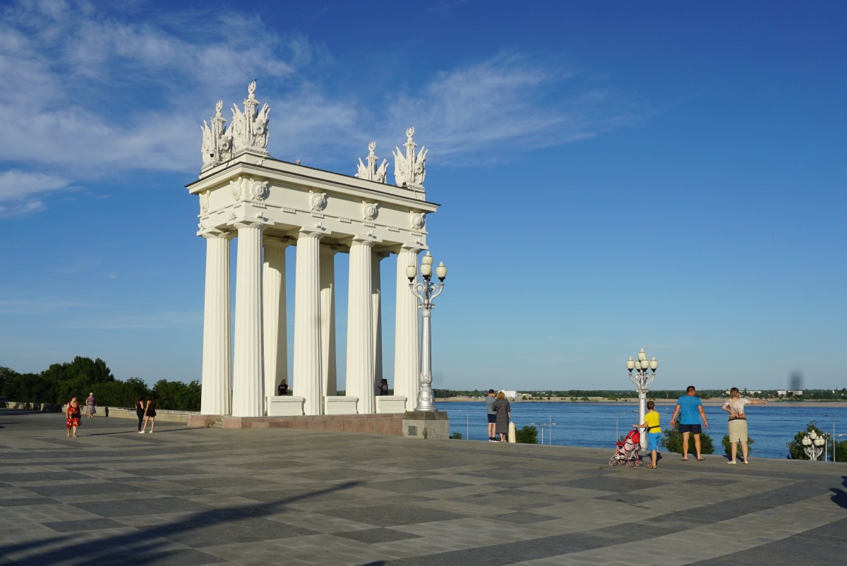 By the Volga river.