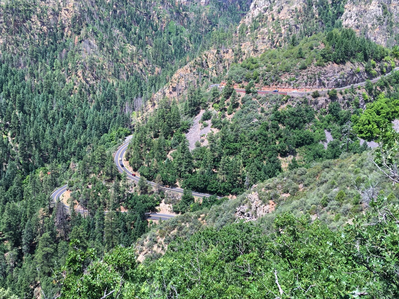 Stopped to admire the vie at Oak Creek Canyon scenic overlook. I just came up that road - very nice!