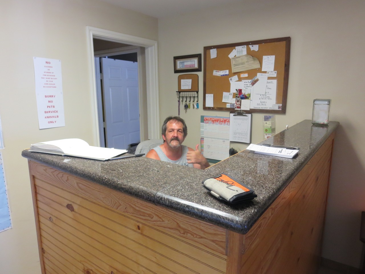 Comstock motel manager.