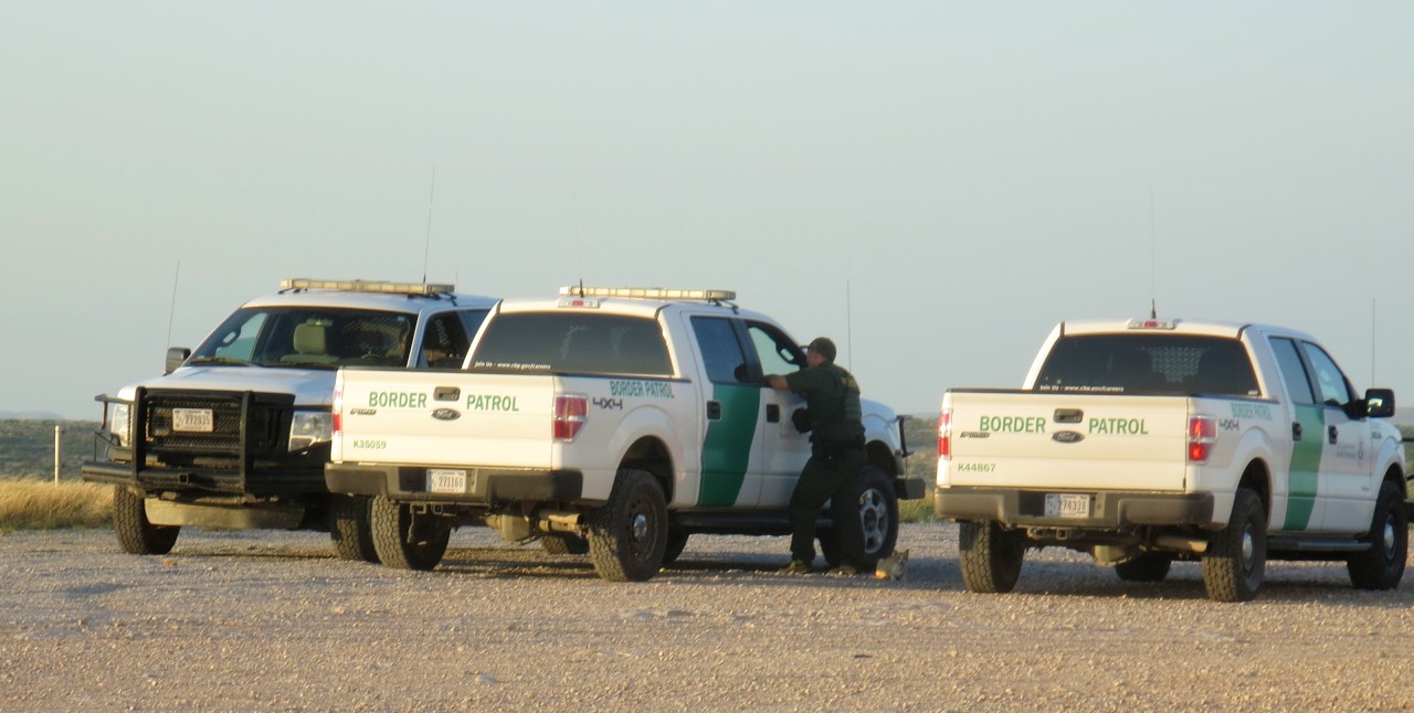 US border patrol having a morning chat.